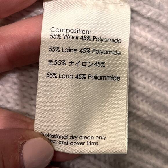 3.1 Philip Lim Cream Wool Fringe Sleeveless Sweater Sz Small - Picture 6 of 10